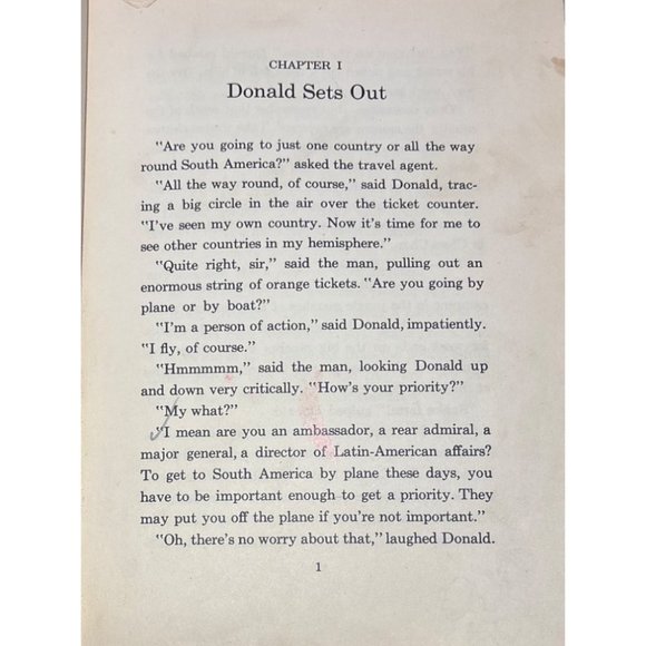 Donald Duck Sees South America Walt Disney Palmer 1945 Hardcover Storybook - Picture 8 of 13